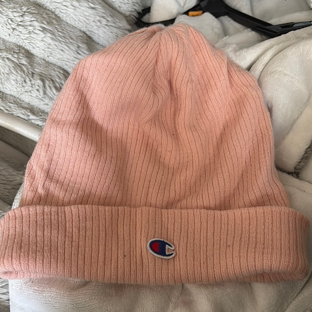 Champion Soft Pink Knit Beanie